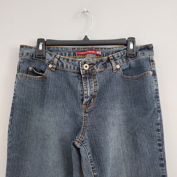 Guess Stretch Denim Blue Bootleg Jeans 31 - Picture 3 of 9